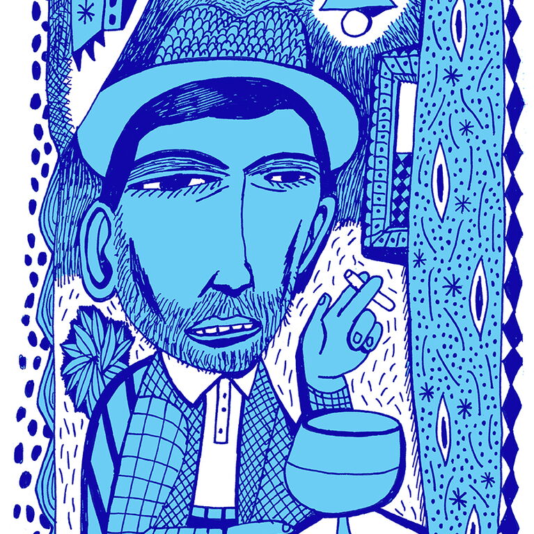 blue portrait