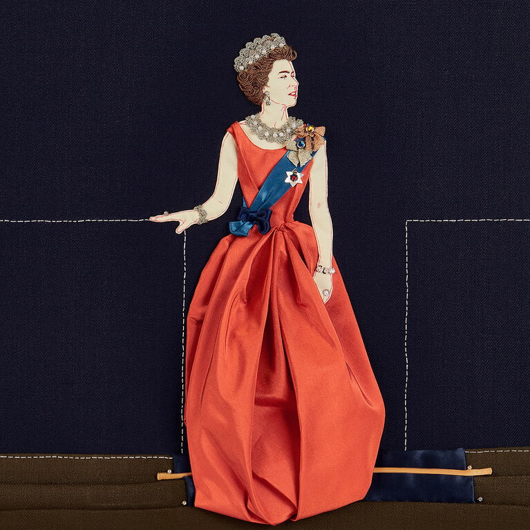 QUEEN ELIZABETH - HAND STICHED